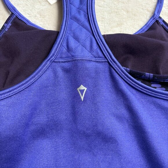 Ivivva Girls Double Dutch Racerback Tank Top Sz 14 Purple Built in bra Lululemon - Picture 6 of 10